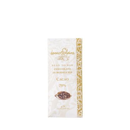 Barre de chocolat naturel de Modica 70g