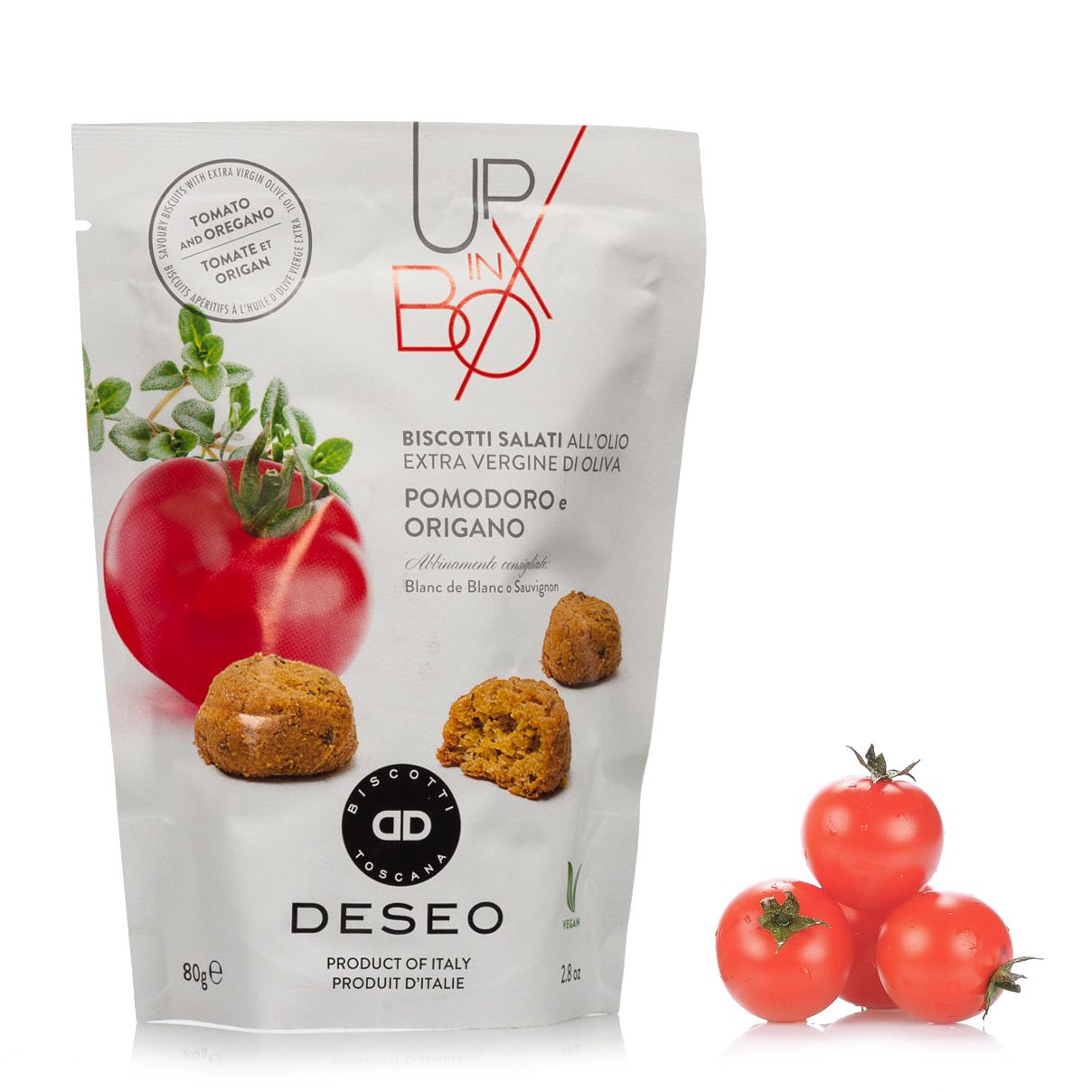 Biscuits à la tomate et à l'origan 80g